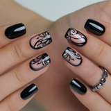 Chic Noir Wings – S Squoval
