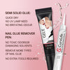 Semi-solid glue New Upgrade Super Strong Quick drying with remover kit for nails
