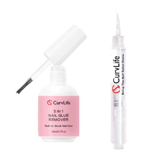 CurvLife Click & Remove Pen for Multi-functional 5ml Press on Nail Glue
