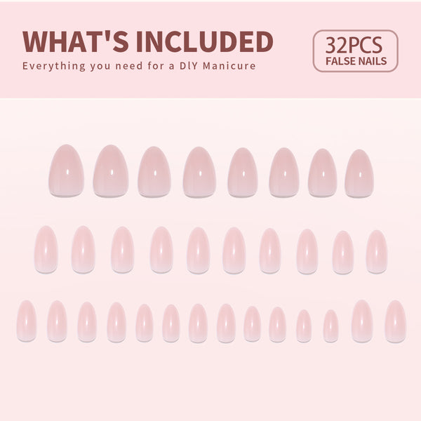 15 Größen - 30 Stück Acryl-Press-On-Nägel A461