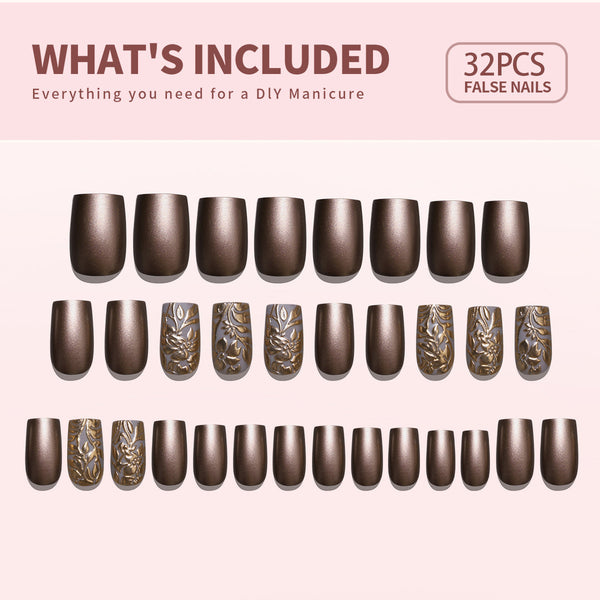 Gel Press On Nails 16 Sizes-32 Pcs Kit X004IS3WX3