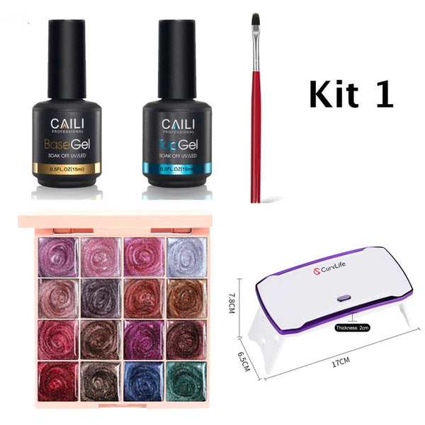 16 Farben Solides Nagelgel-Set9