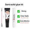 Semi-solid glue New Upgrade Super Strong Quick drying with remover kit for nails
