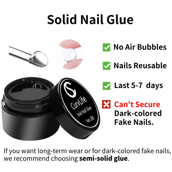 Solid Nail Gel Glue For Nail Tips and press on nail nail glue