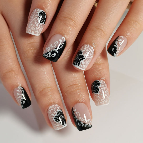 Gel-Press-On-Nägel, 16 Größen, 32-teiliges Set, CUJ24120201