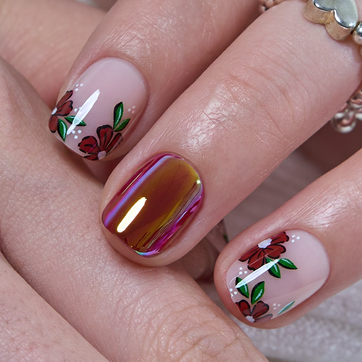Floral Ember - RS Squoval