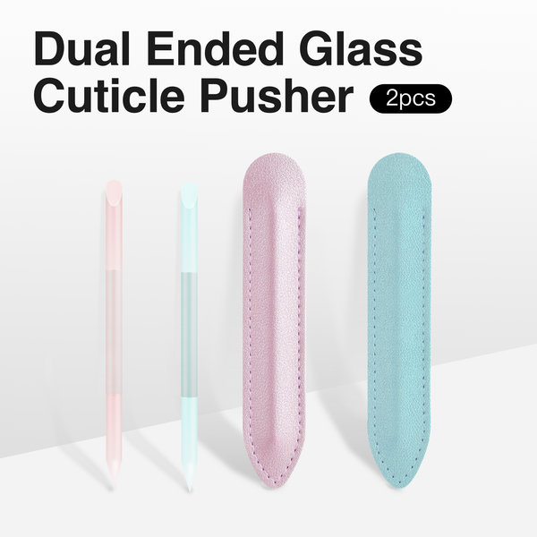 Glass Cuticle Pusher - Dual Ended Manicure Stick