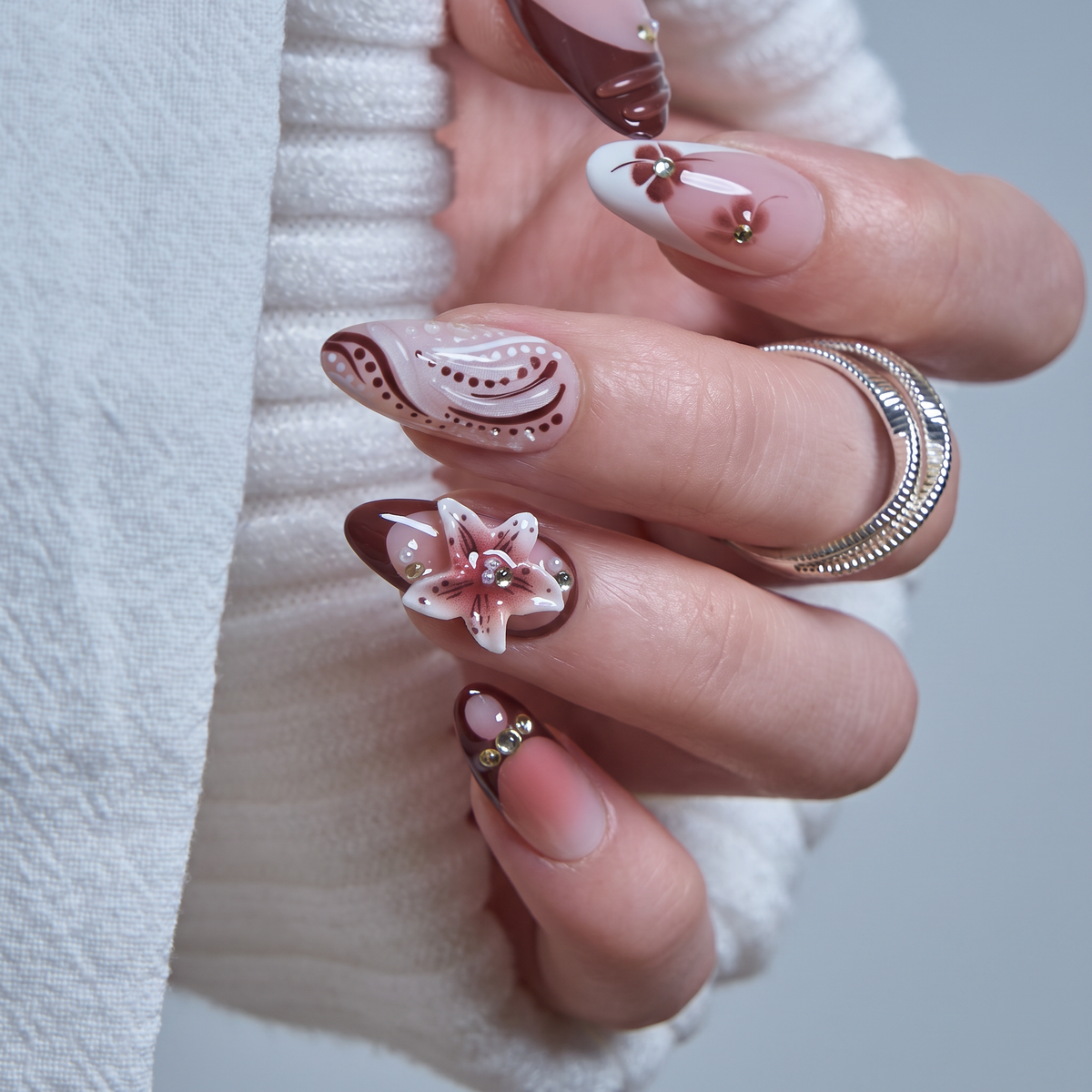 Designer's Pick | Burgundy Blossom - M Almond