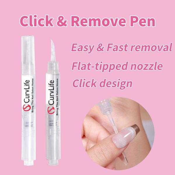 Curvlife Click & Remove Pen für multifunktionalen 5 ml Press-on-Nagelkleber