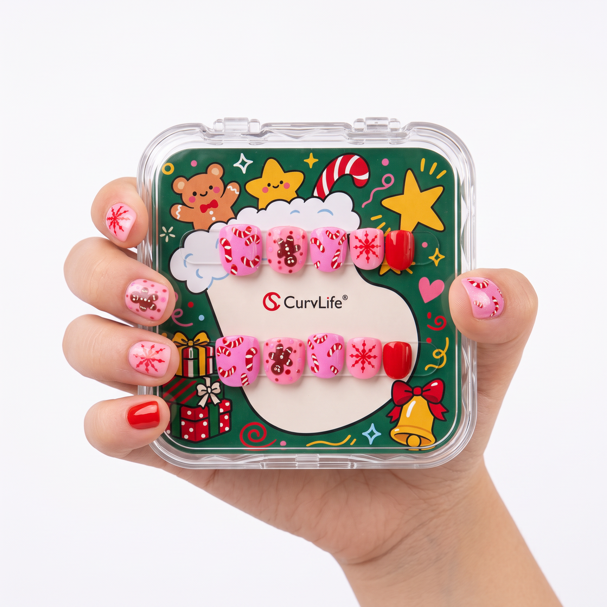 Kids Gingerbread Wishes - Squoval