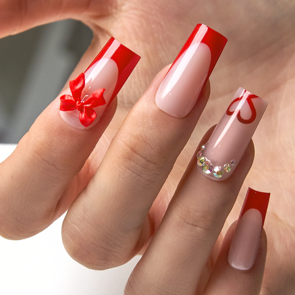 24 Stück/Set Press-On-Nägel CZ462-B7