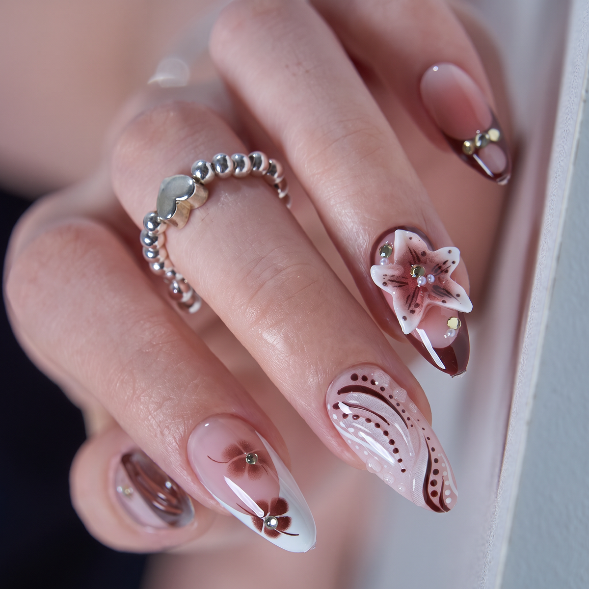 Designer's Pick | Burgundy Blossom - M Almond
