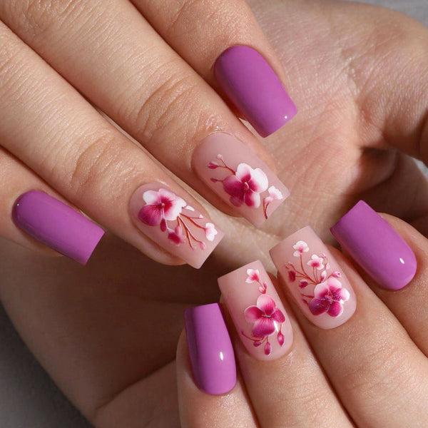 24 Stück/Set zum Aufdrücken von Nägeln Y537