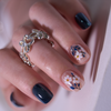 Navy Blossom - RS Squoval