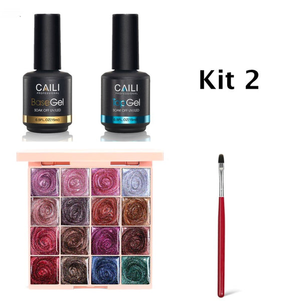 16 Farben Solides Nagelgel-Set9