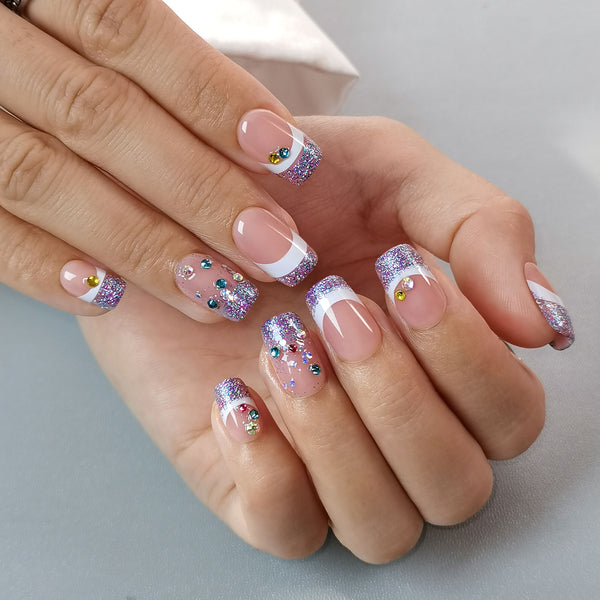 24 Stück/Set Press-On-Nägel JB780