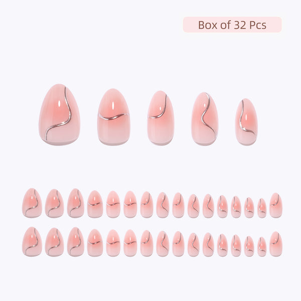 15 Größen - 30 Stück Acryl-Press-On-Nägel XN3DPH027