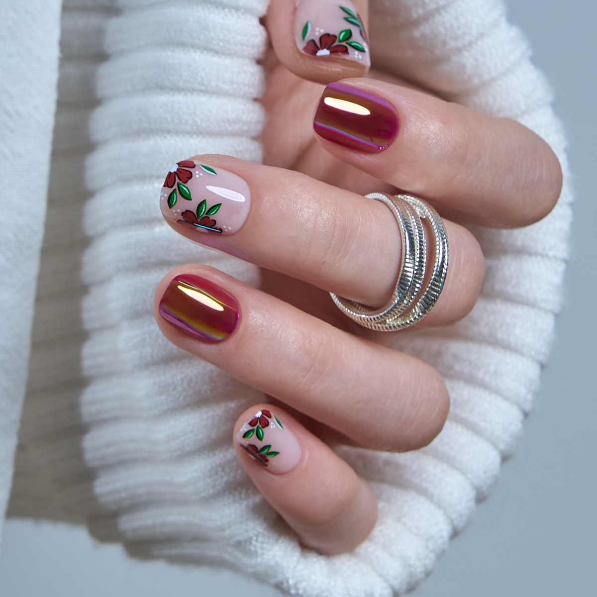 Floral Ember - RS Squoval