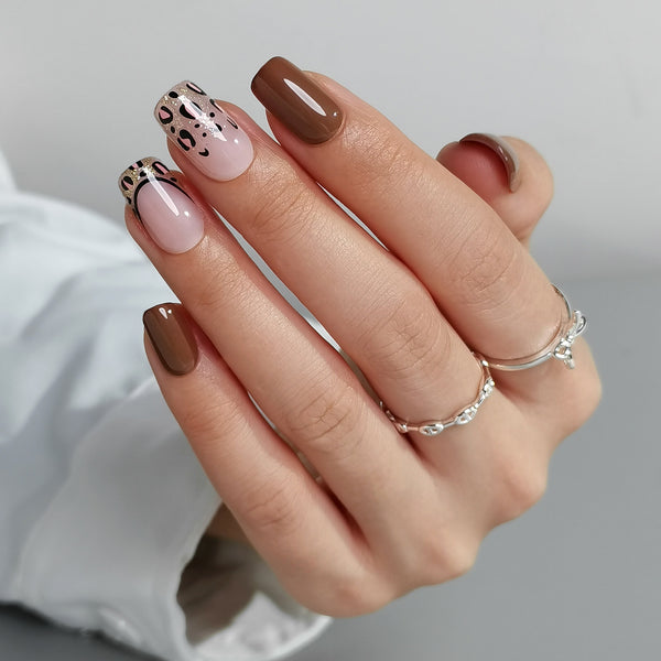 24 Stück/Set Press-On-Nägel CZ462-B7