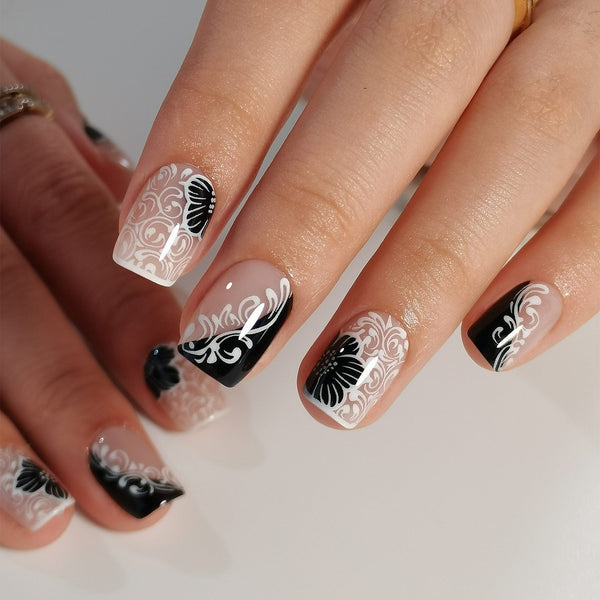 Gel-Press-On-Nägel, 16 Größen, 32-teiliges Set, CUJ24120201