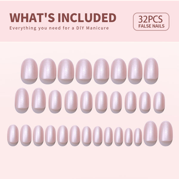 Gel-Press-On-Nägel, 16 Größen, 32-teiliges Set, D037MH-4