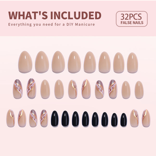 Gel Press On Nails 16 Sizes-32 Pcs Kit X004Q1PR35