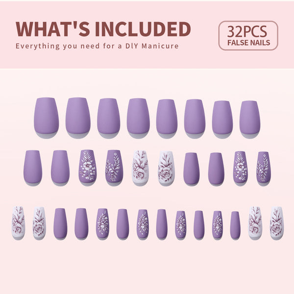 Gel Press On Nails 16 Sizes-32 Pcs Kit X004LBORZJ