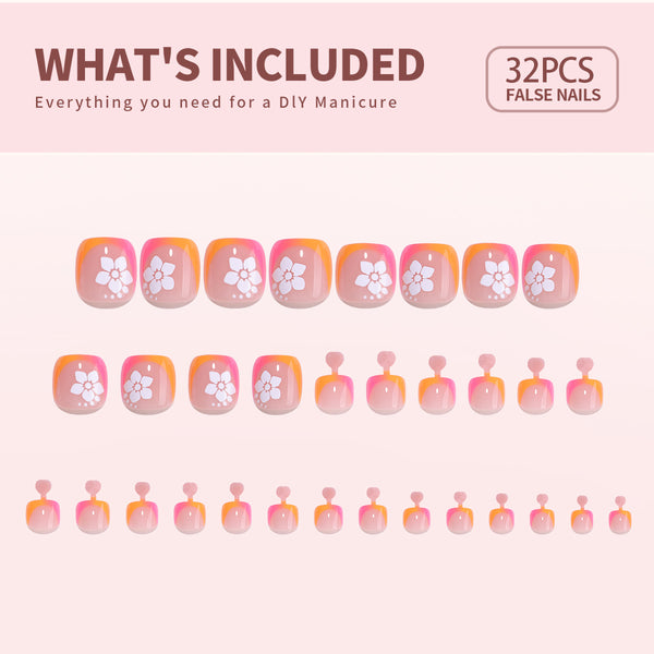 weekly deals 32 Pcs-16 Sizes Kit Press On Toe nails X004Q7ARVB