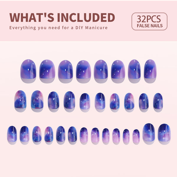 Gel Press On Nails 16 Sizes-32 Pcs Kit X004Q1NUMP