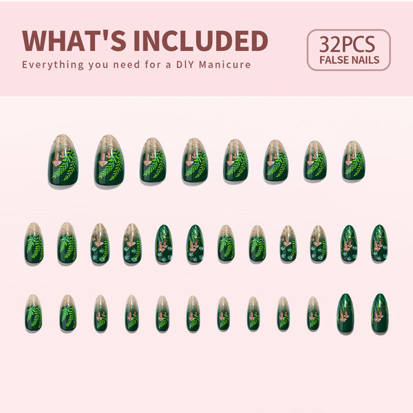 Gel-Press-On-Nägel, 16 Größen, 32-teiliges Set, X004LBN44T