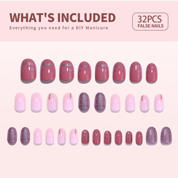 Gel Press On Nails 16 Sizes-32 Pcs Kit X004Q73RX1