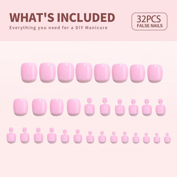 32 Pcs-16 Sizes Kit Press On Toe nailsX004PS4TPB