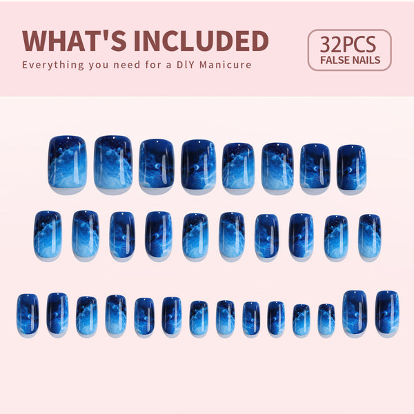 Gel Press On Nails 16 Sizes-32 Pcs Kit X004O2YY03