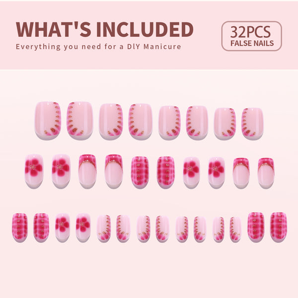 Gel Press On Nails 16 Sizes-32 Pcs Kit X004R7L2HN