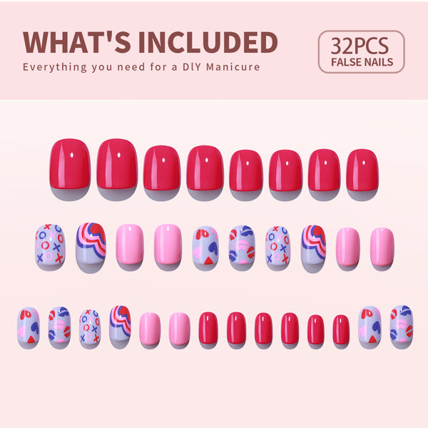Gel Press On Nails 16 Sizes-32 Pcs Kit X004WA8W5Z