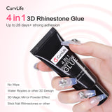 4 in 1 Nail Art Glue Rhinestones 3D Designs and Decorations