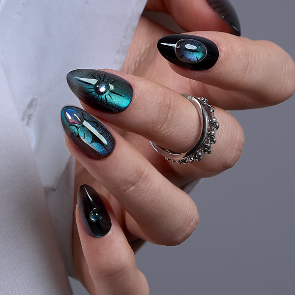 15 Größen - 30 Stück Acryl-Press-On-Nägel A449-1