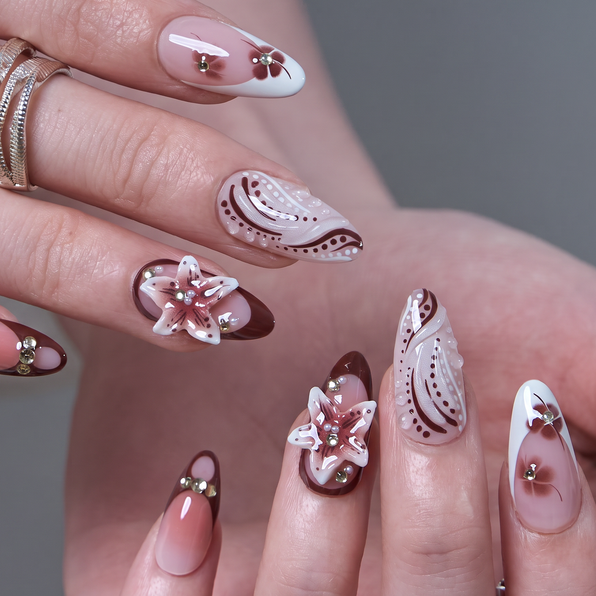 Designer's Pick | Burgundy Blossom - M Almond