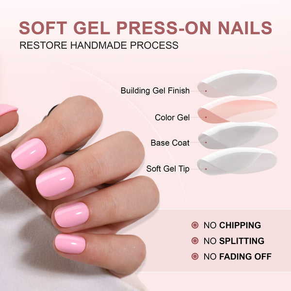 Gel Press On Nails 16 Sizes-32 Pcs Kit A321 SH-4