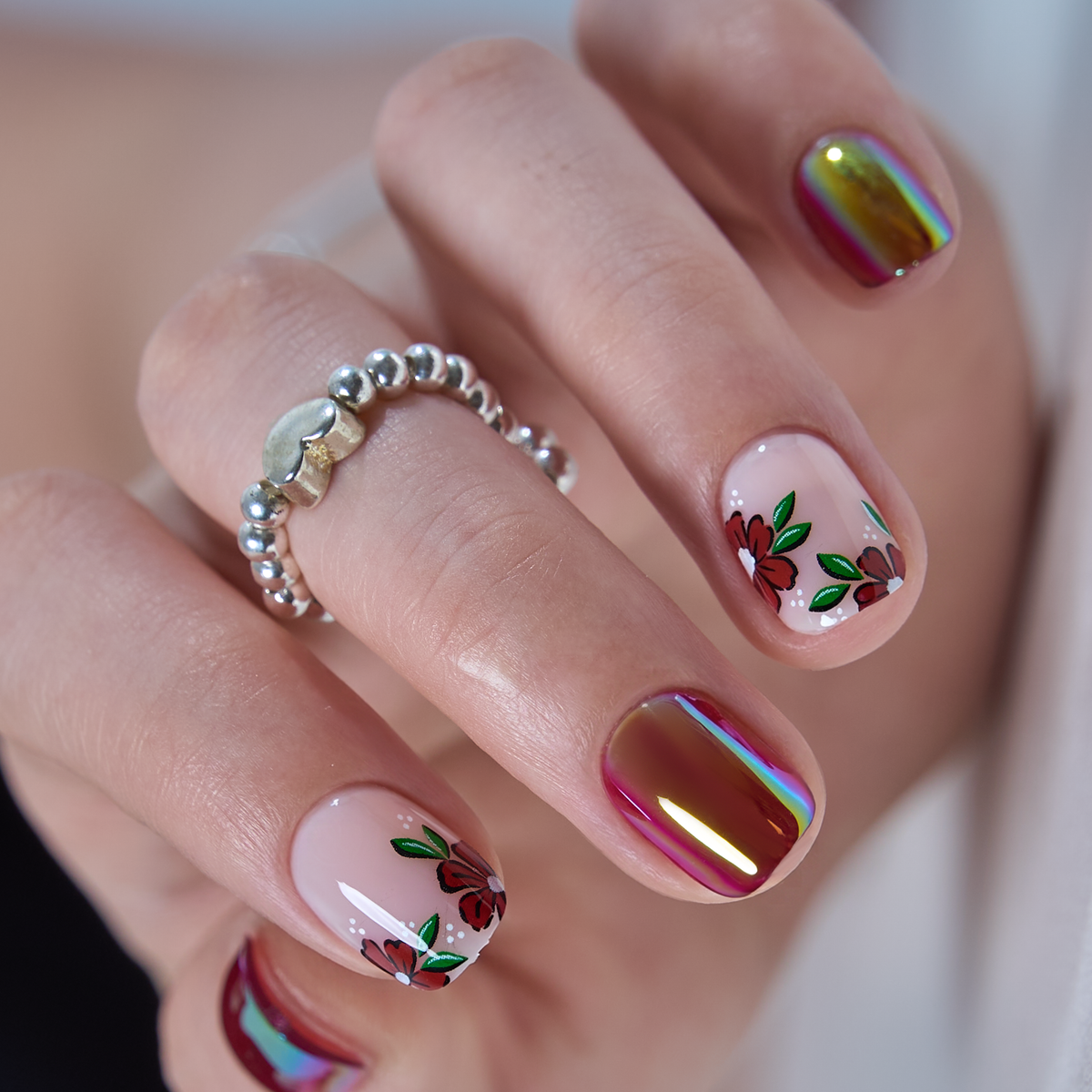 Floral Ember - RS Squoval