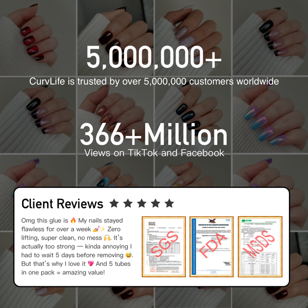 10g × 2pcs Semi-Solid Nail Glue Kit