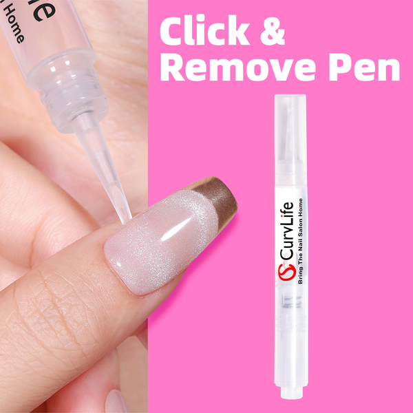 Curvlife Click & Remove Pen für multifunktionalen 5 ml Press-on-Nagelkleber