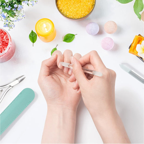 Glass Cuticle Pusher - Dual Ended Manicure Stick