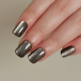 Charcoal Glitter – S Squoval