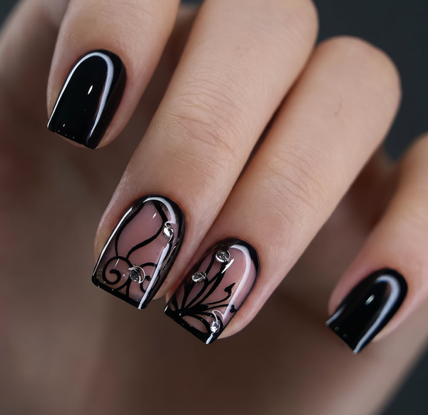 Chic Noir Wings