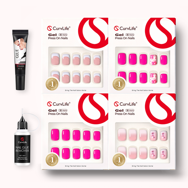 Blushing Garden Collection-Short Squoval