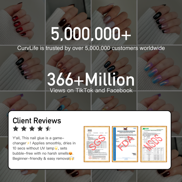 Semi-solid glue New Upgrade Super Strong Quick drying with remover kit for nails