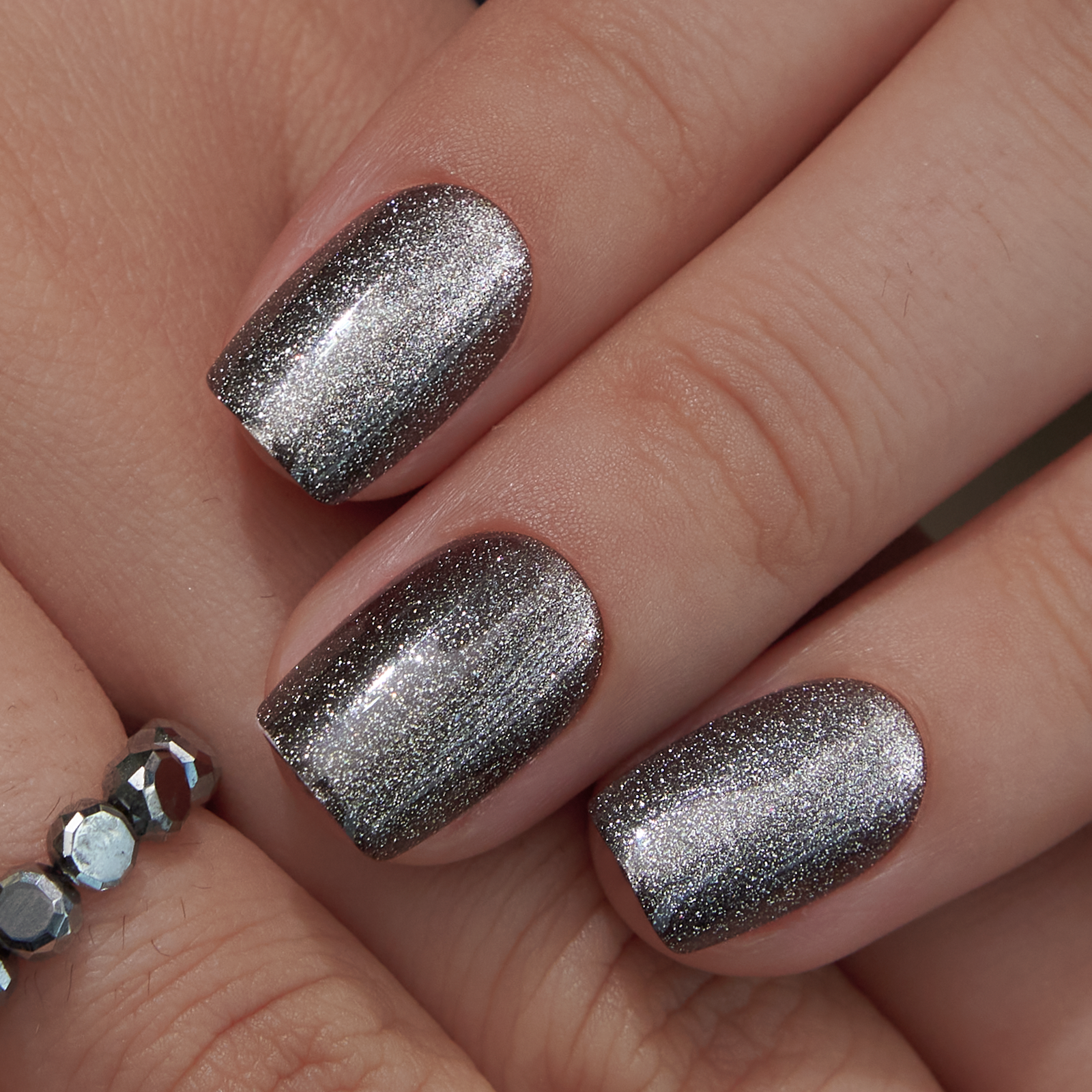 Charcoal Glitter – S Squoval