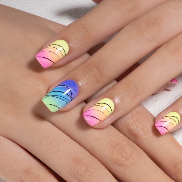 Gel-Press-On-Nägel, 16 Größen, 32-teiliges Set, X004J6Y2KB