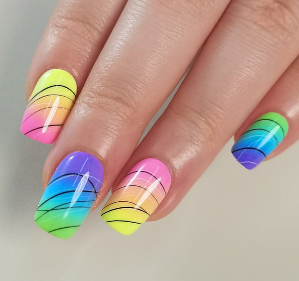 Gel-Press-On-Nägel, 16 Größen, 32-teiliges Set, X004J6Y2KB